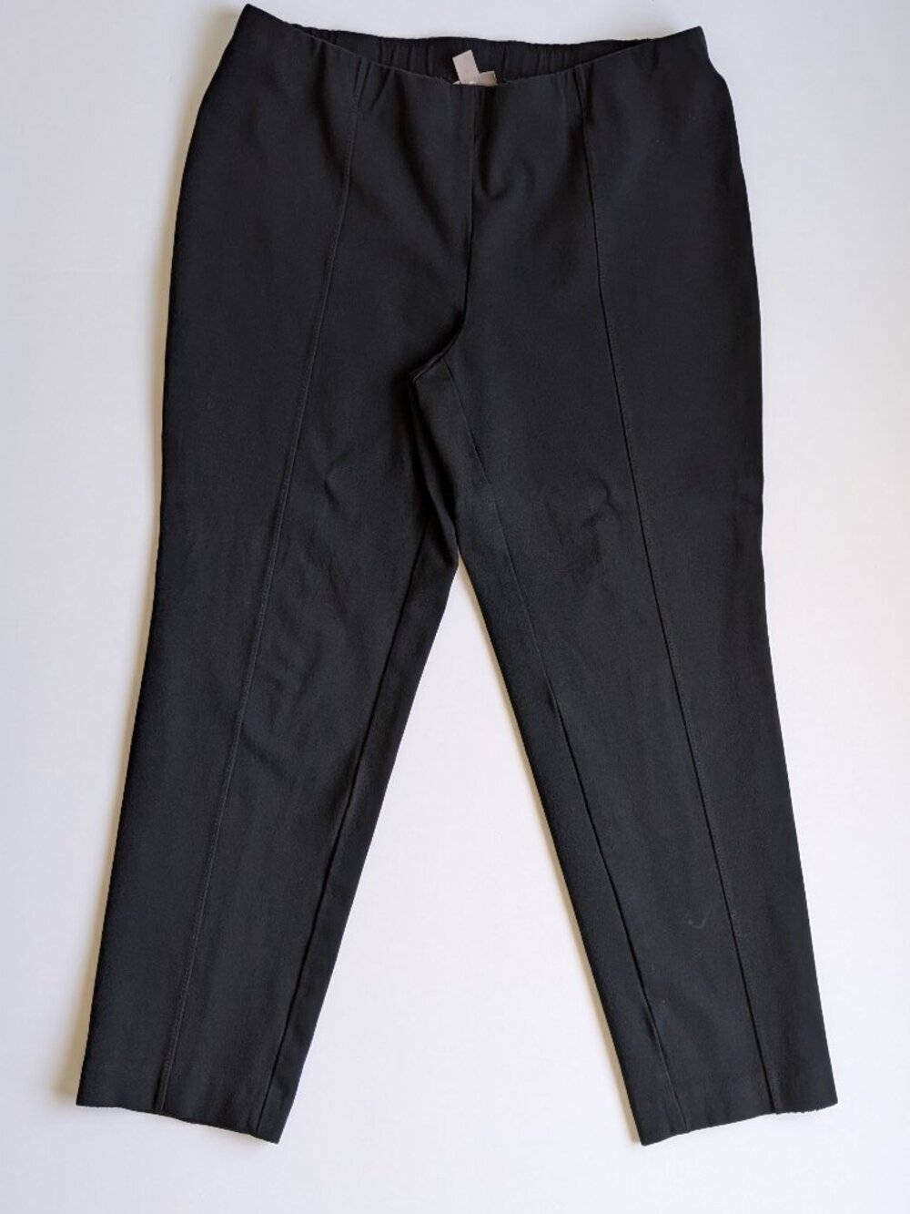 CLEARANCE Womens J Jill Ponte Pants MP Petite Slim Leg Black FLAW Casual Stretch